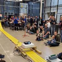 Guests watch the races